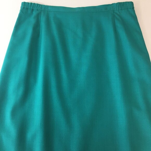 Vintage Fairfax & Kent Women Suit Set Skirt Jacket Teal Blue Work Office Size 18 - Picture 15 of 16
